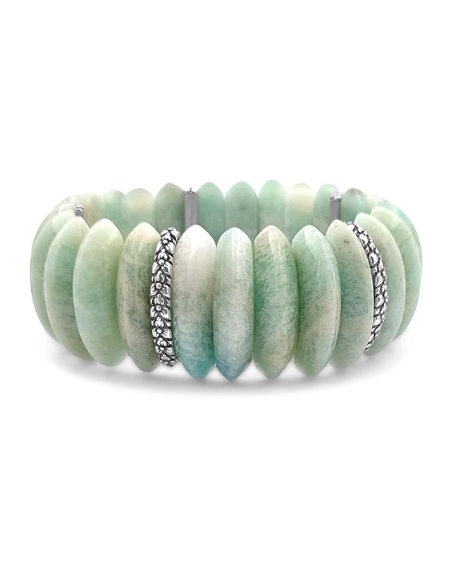 Amazonite Marquise Stretch Bracelet